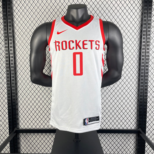 19 Season Rockets Home White 0 # Westbrook