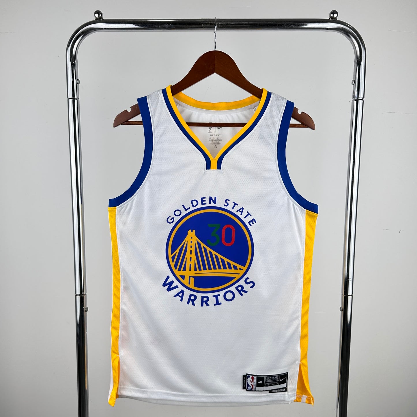 Warriors V-neck White # Mexico No. 30