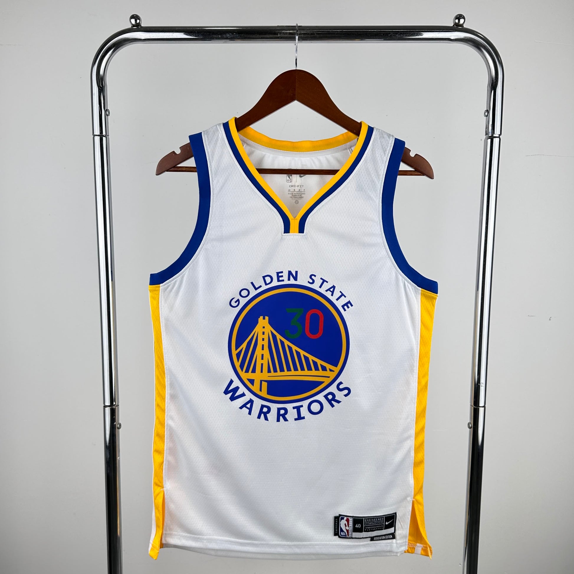 Warriors V-neck White # Mexico No. 30