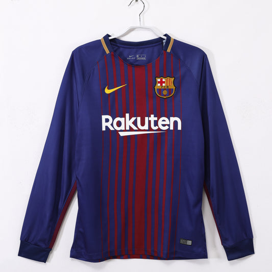 Retro 2017/18 Barcelona home long-sleeved shirt S-XXL
