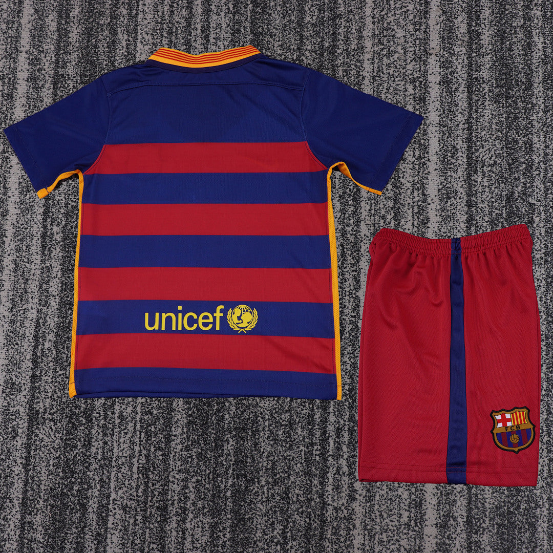 Retro Kids 2015/16 Barcelona Home Football Shirt&amp;Size16-287