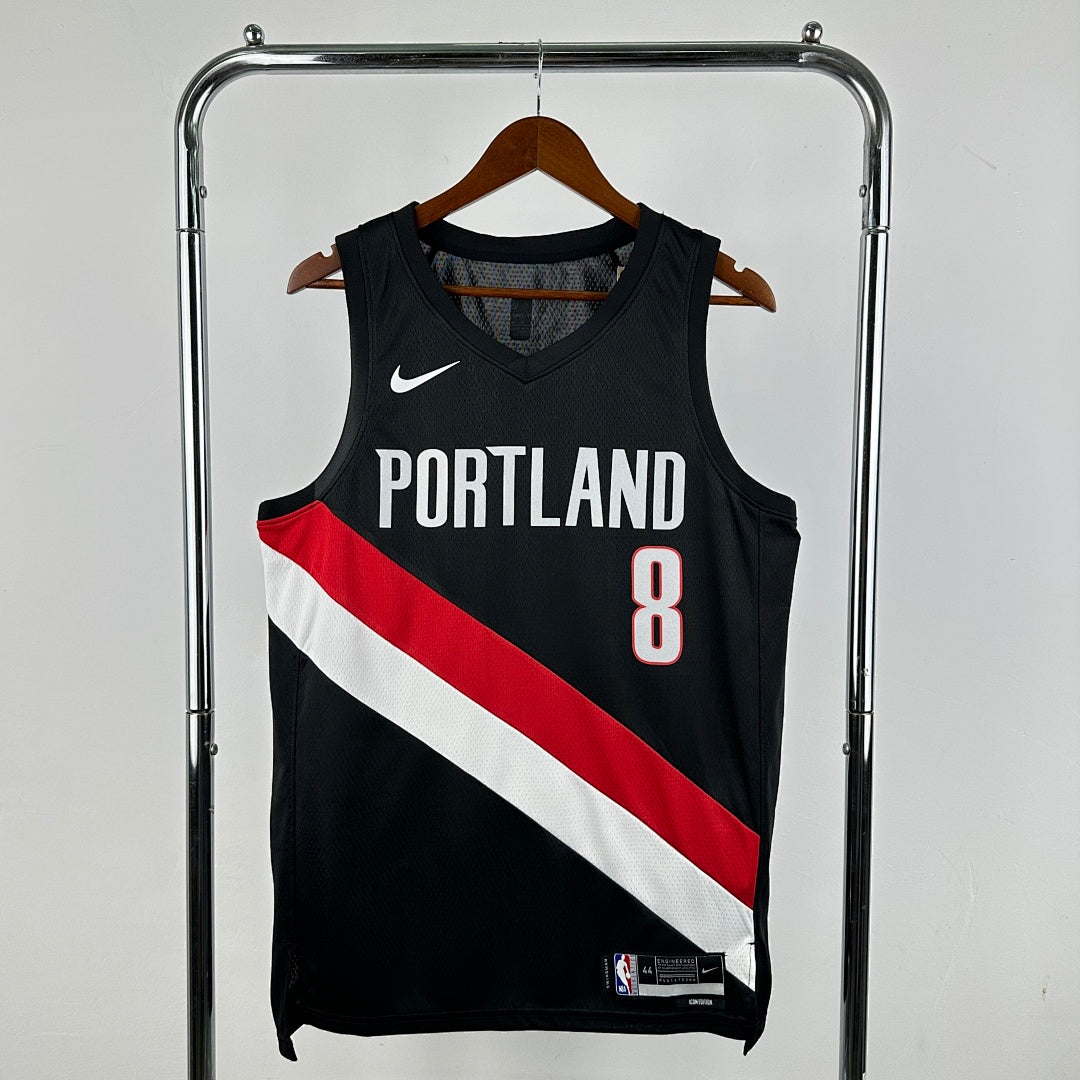 season Portland Trail Blazers away black 8 # Avdija NBA jersey S-XXL6