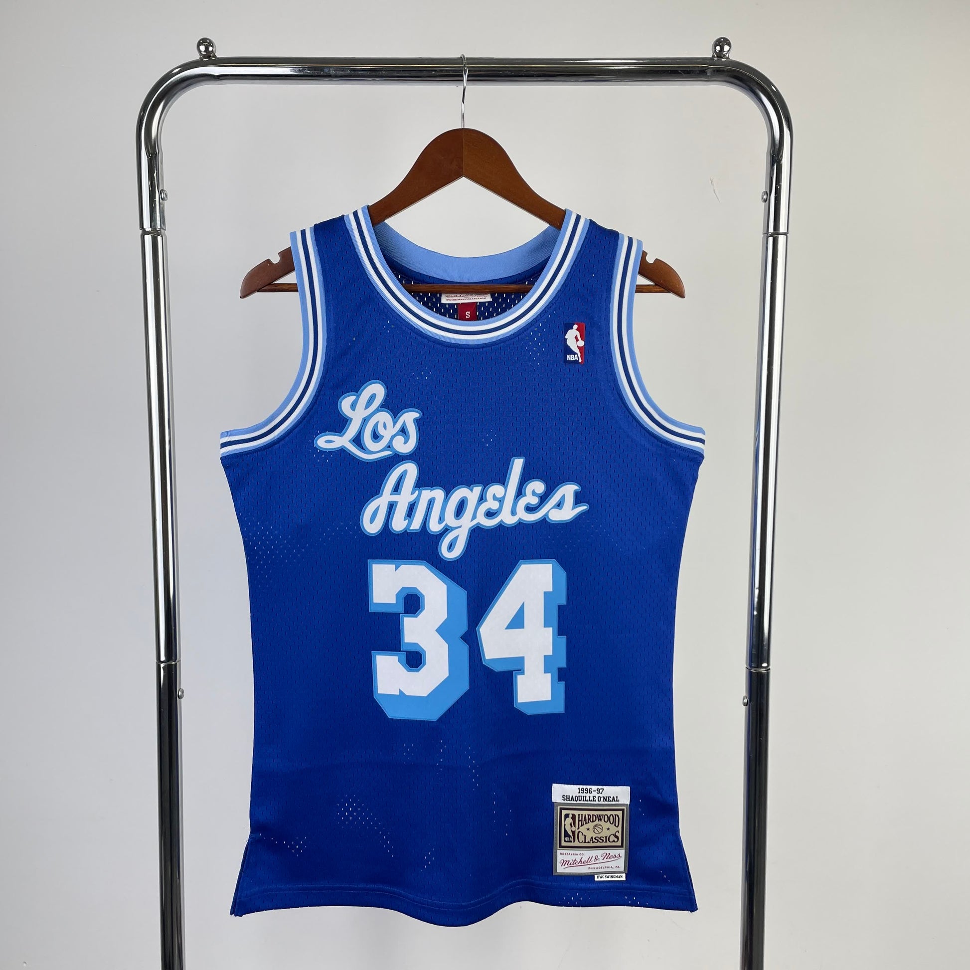 MN Fan Edition Hot Pressed Vintage Jersey: Lakers' 1996/97 Blue 34 O'Neal