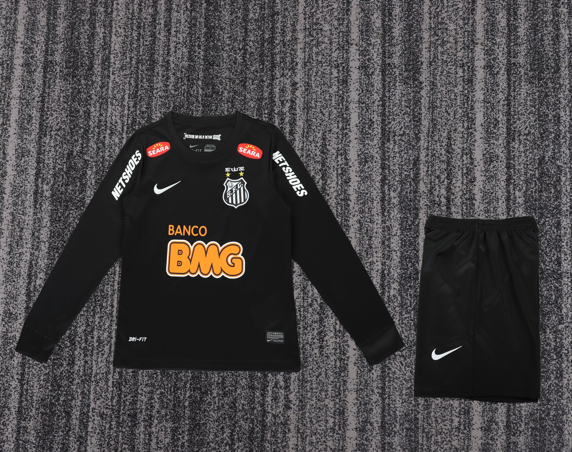 Retro Kids 2012/13 Santos away Long sleeved Football Jersey&amp;Size16-28