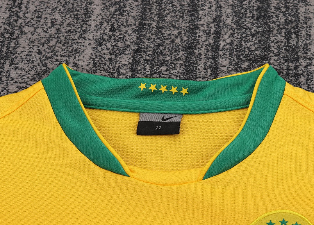 Retro Kids 2006 Brazil Home Soccer Jersey&amp;Size16-287