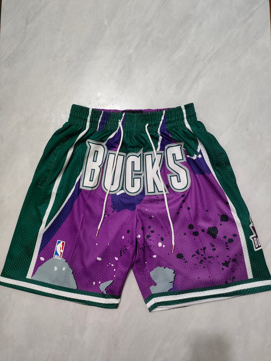 NBA Bucks Purple Swinging Pocket Shorts