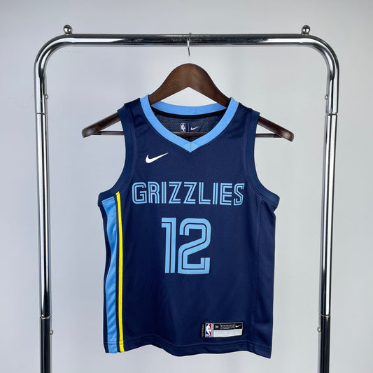 NBA Kids # Grizzlies Navy Blue 12 Morant 10