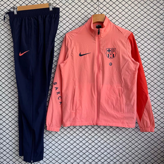 2025/26 Barcelona Pink Windbreaker Set S-XXL