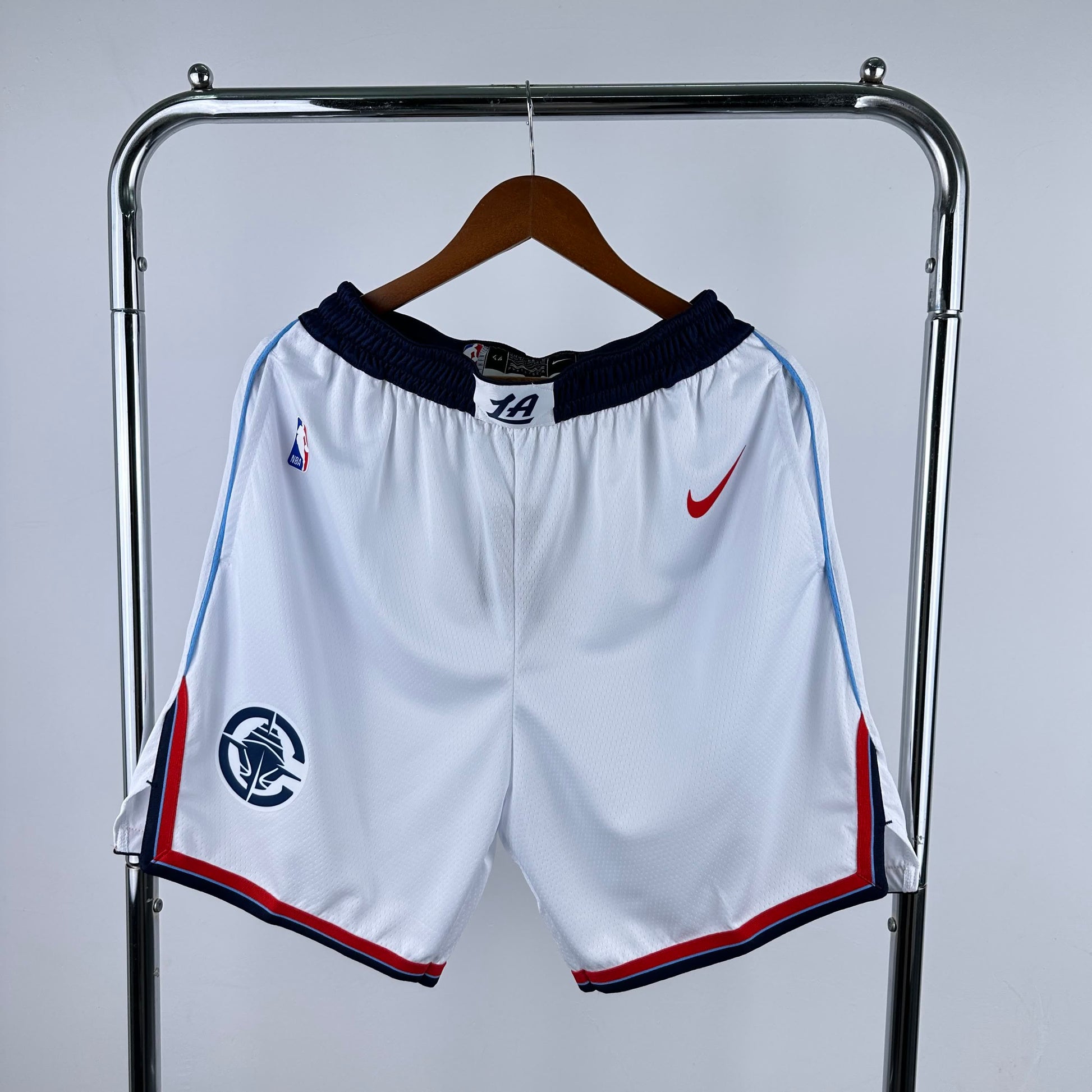 25 season Clippers White NBA Shorts S-XXL