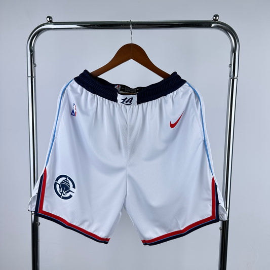 25 season Clippers White NBA Shorts S-XXL