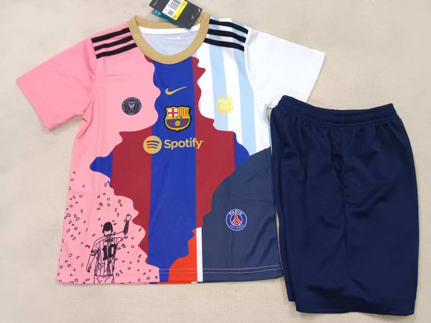 25/26 Kids Barcelona Messi Commemorative Edition Size 16~28