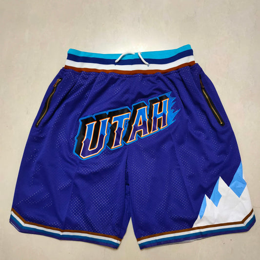 Jazz Big Snow Mountain UTAH Purple Pocket Shorts