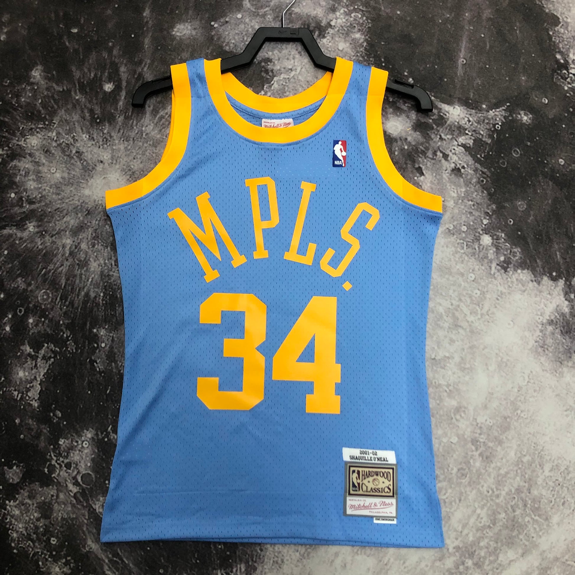 MN Heat Pressed Vintage Jersey: SW Lakers 02 Season Blue 34 O'Neal