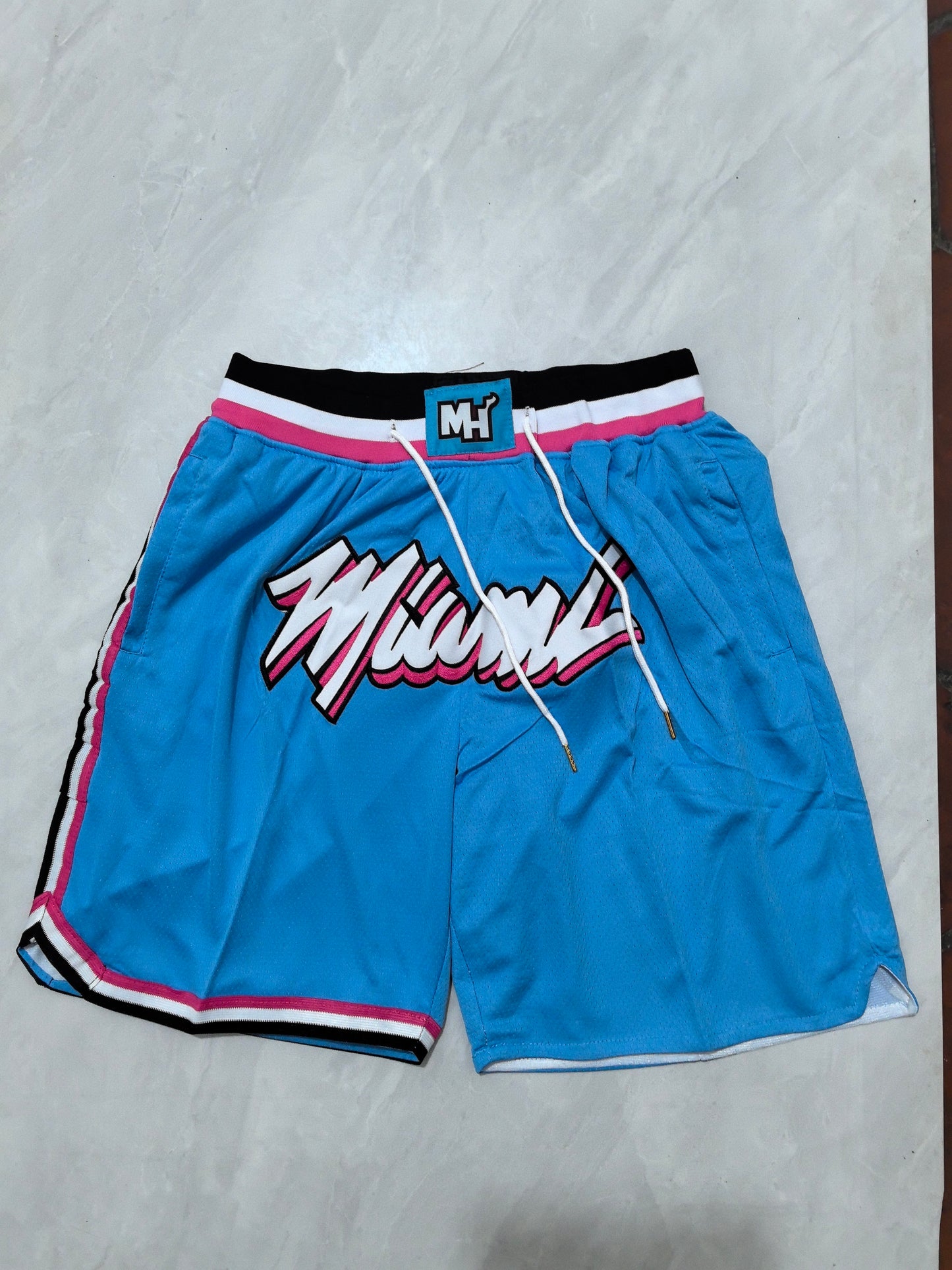 Miami Heat Moon Blue Pocket JUST DON Shorts S-XXL
