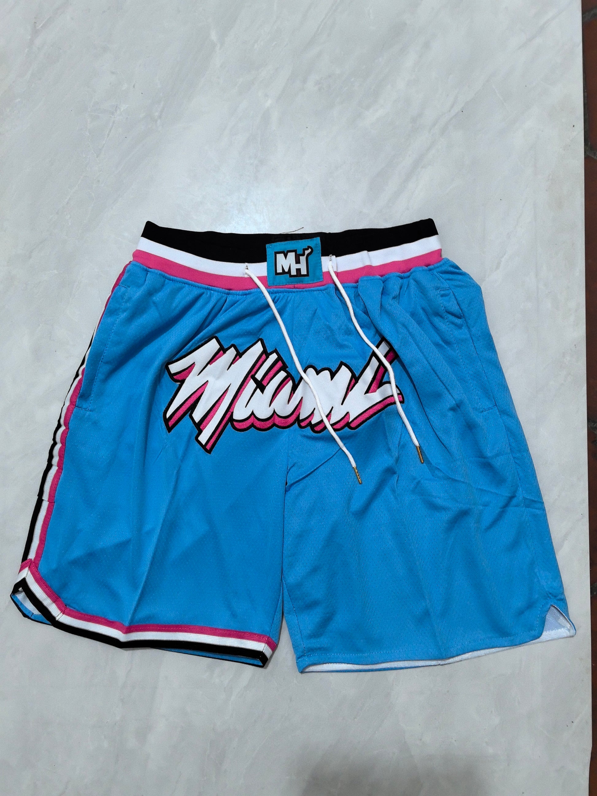 Miami Heat Moon Blue Pocket JUST DON Shorts S-XXL