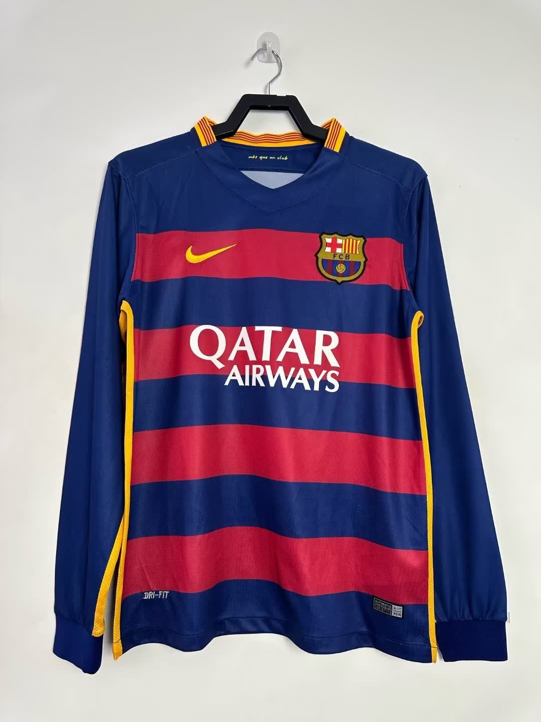 Retro 2015/16 Barcelona home long sleeved S-XXL
