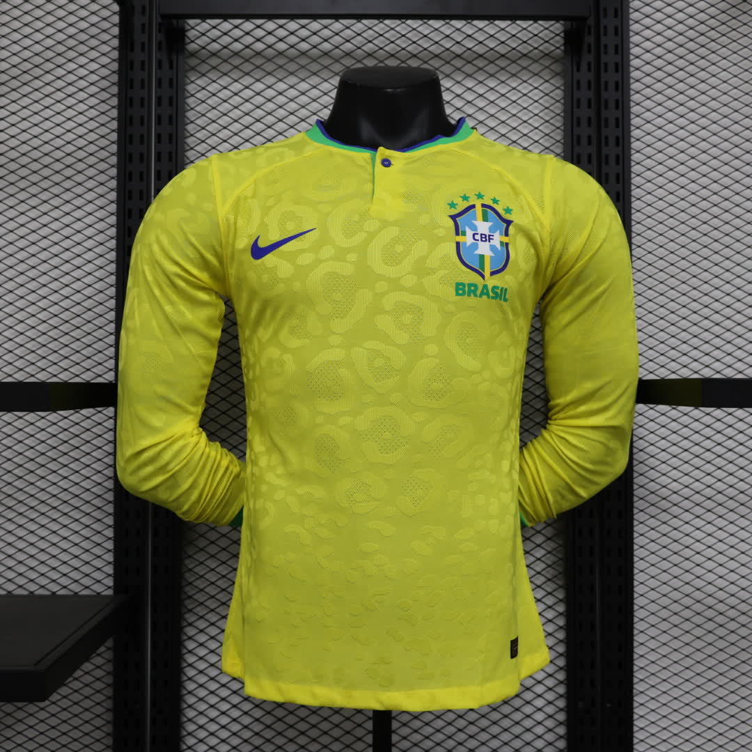 23/24 Long Sleeve Brazil Home Player Edition