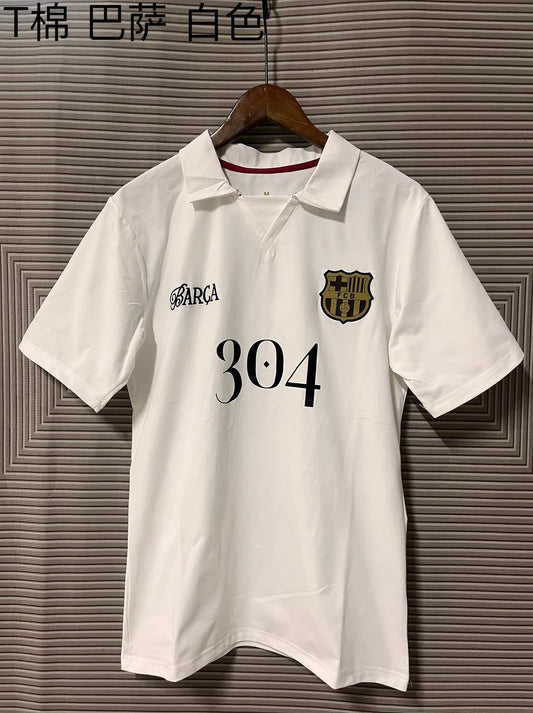 24/25 Barcelona White Cotton T-shirt S-XXL
