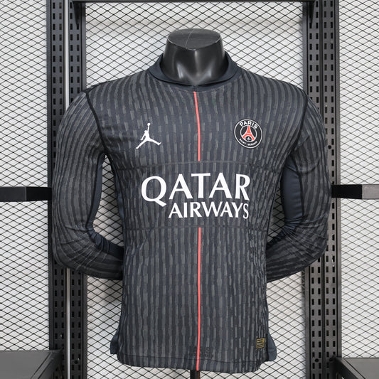 2025/26 PSG third away long sleeved player version football jersey S-XXL
