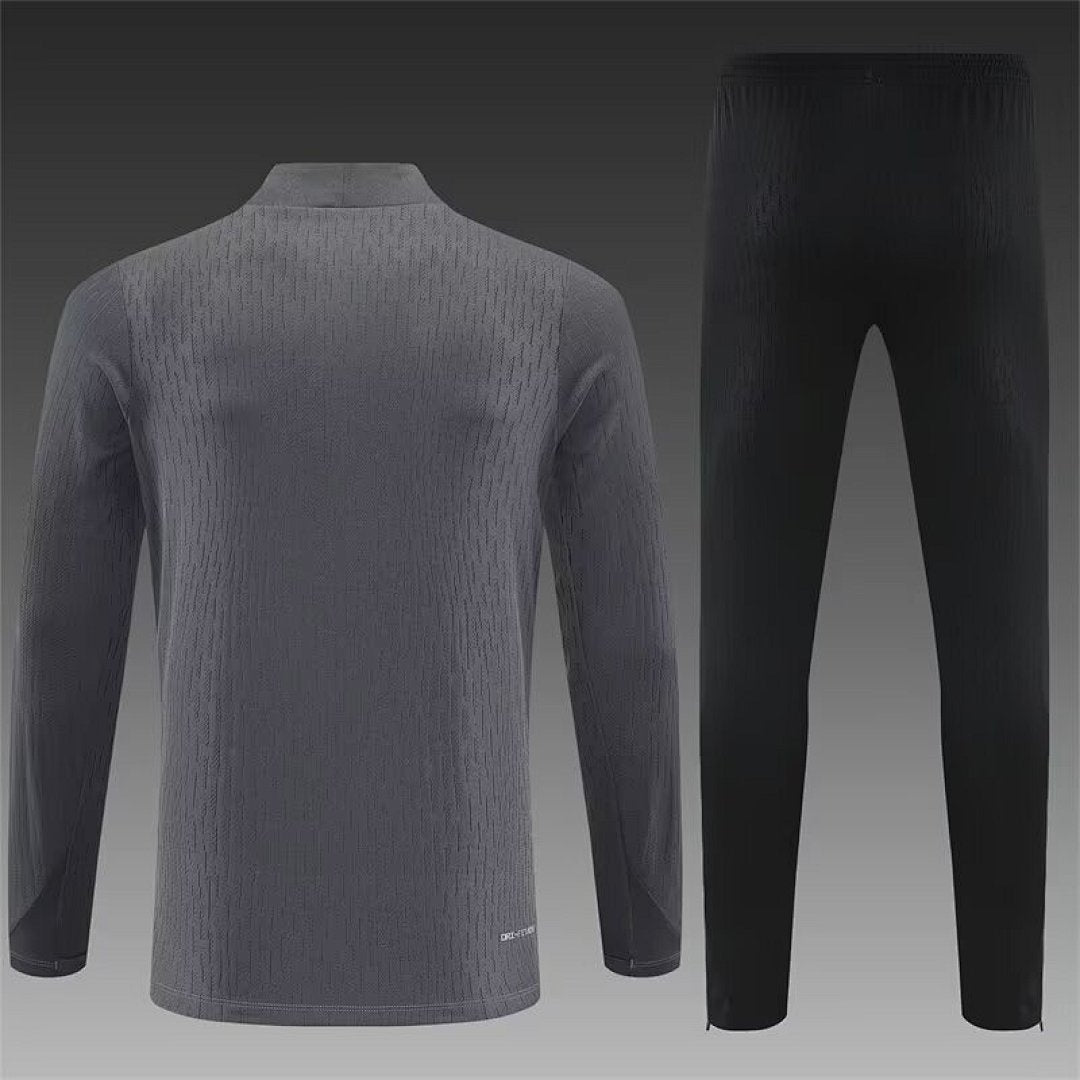 /26 Barcelona Grey Half Pull Training Suit Yupoo Soccer Jerseys (Adults&amp;Kids)7