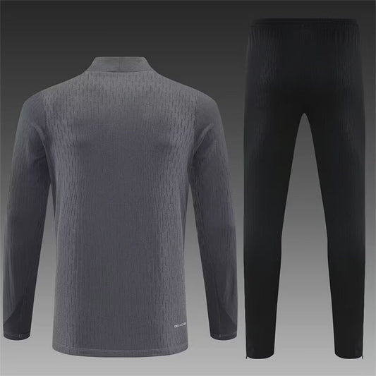 /26 Barcelona Grey Half Pull Training Suit Yupoo Soccer Jerseys (Adults&amp;Kids)7