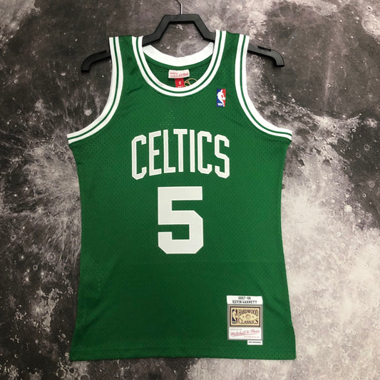MN Heat Pressed Vintage Jersey: SW Celtics 07/08 Season Green 5th Garnett