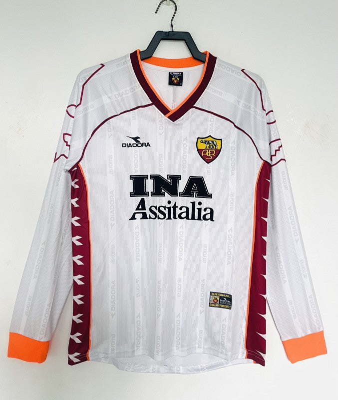 Retro 1999/00 Roma away long sleeved Yupoo Soccer Jerseys S-XXL5