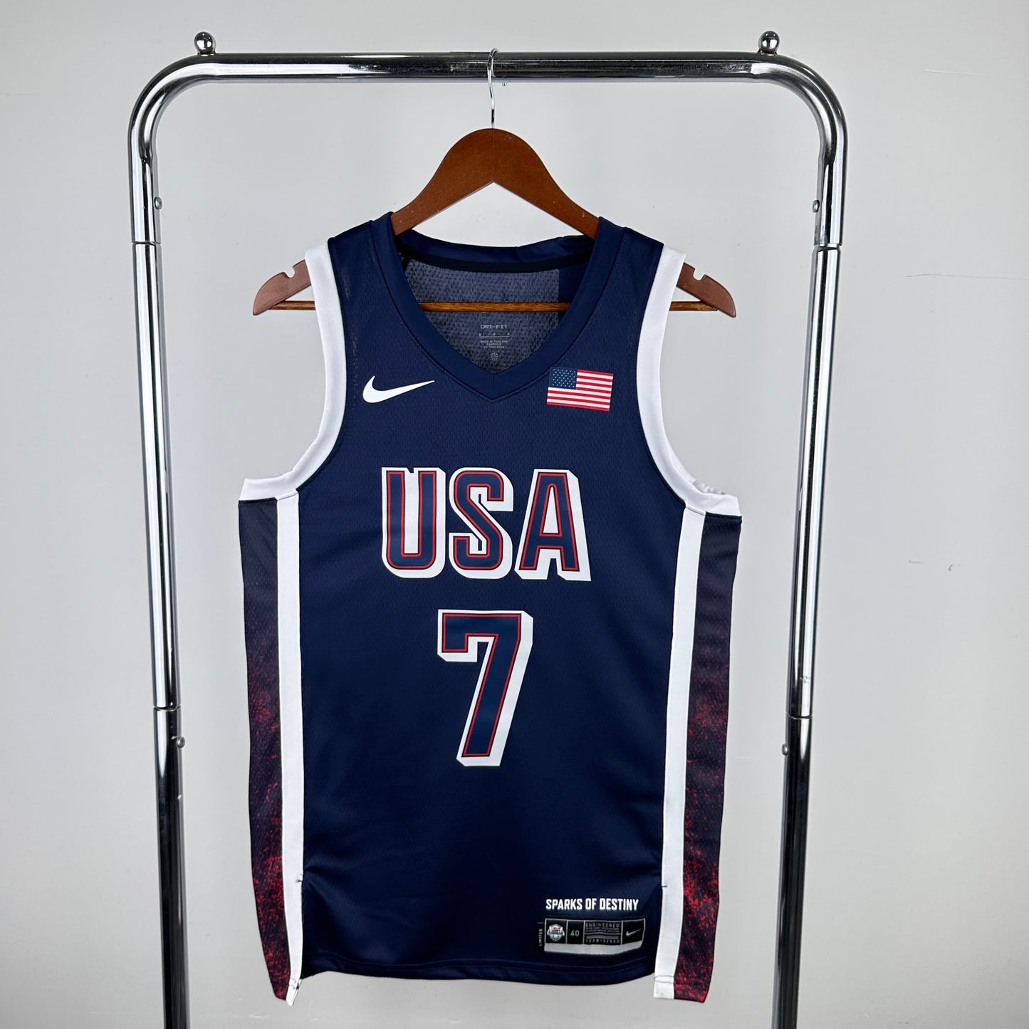 2024 Olympic Games US team navy blue 7 # Durant