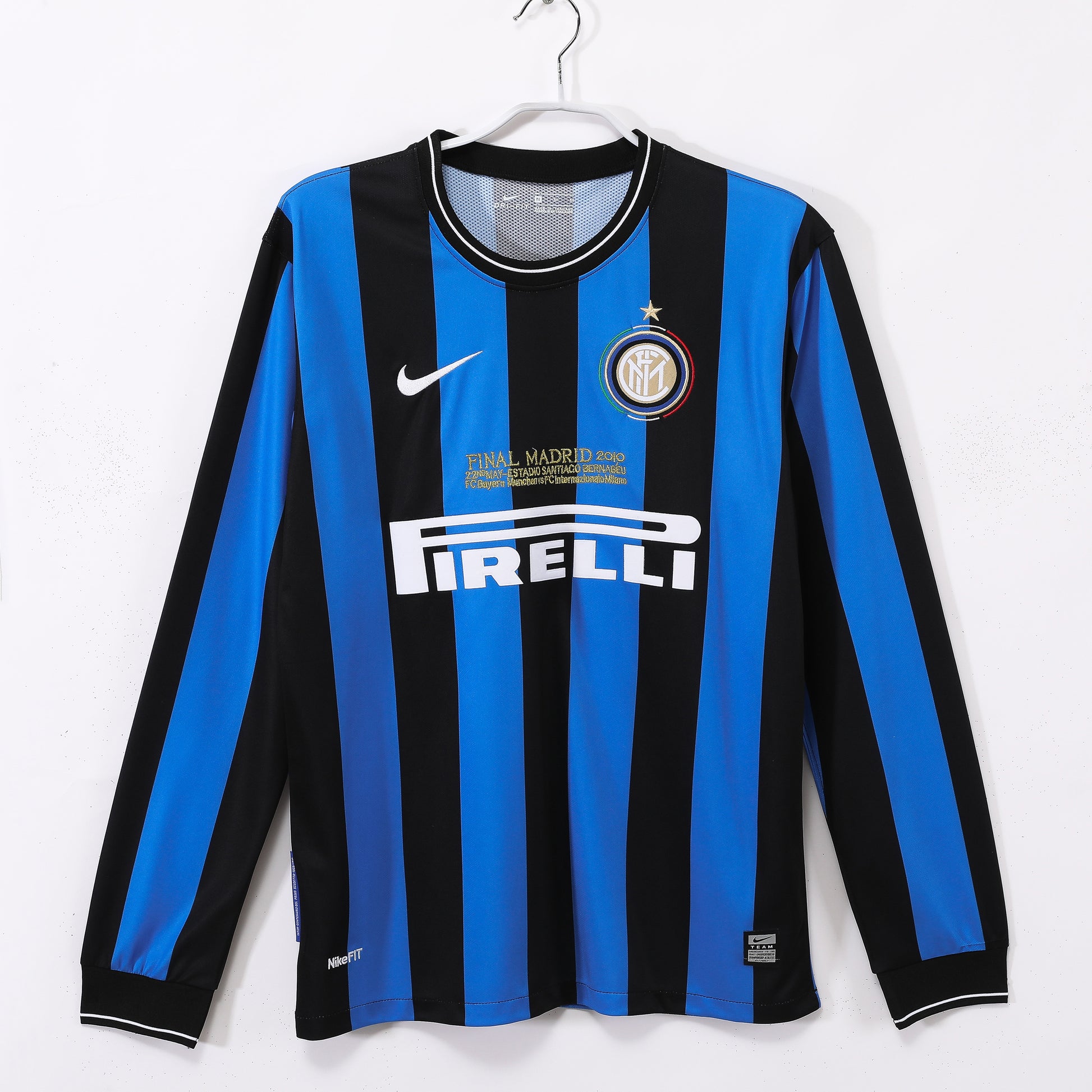 Retro 2009/10 Inter Milan home long-sleeved shirt S-XXL