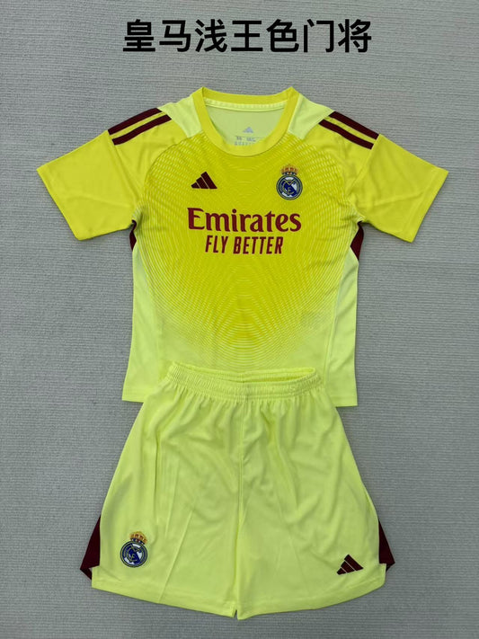 25/26 Real Madrid light yellow goalkeeper[ Adults # Kids]