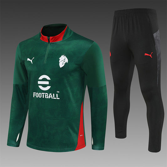 /26 AC Milan Green Half Pull Training Suit (Adults&amp;Kids)7