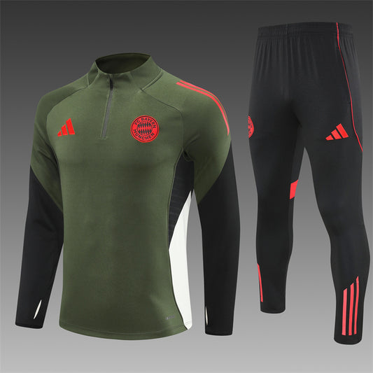 2025/26 Bayern Green Half Pull Training Suit (Adults&amp;Kids)