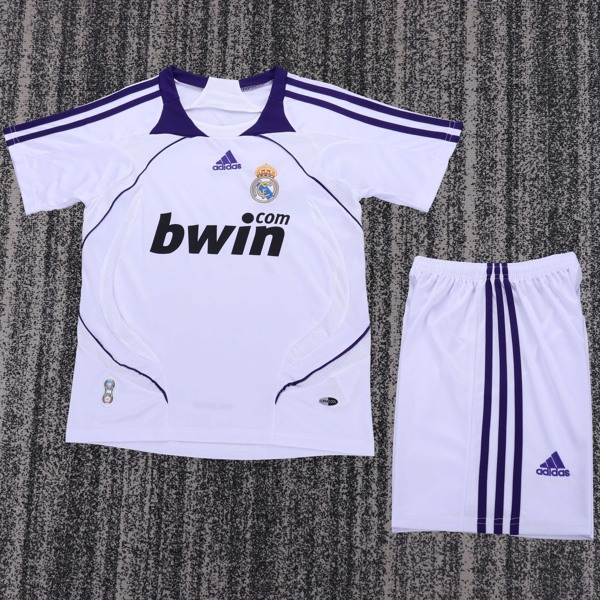 Retro Kids 2007/08 Real Madrid home football Jersey&amp;Size16-28