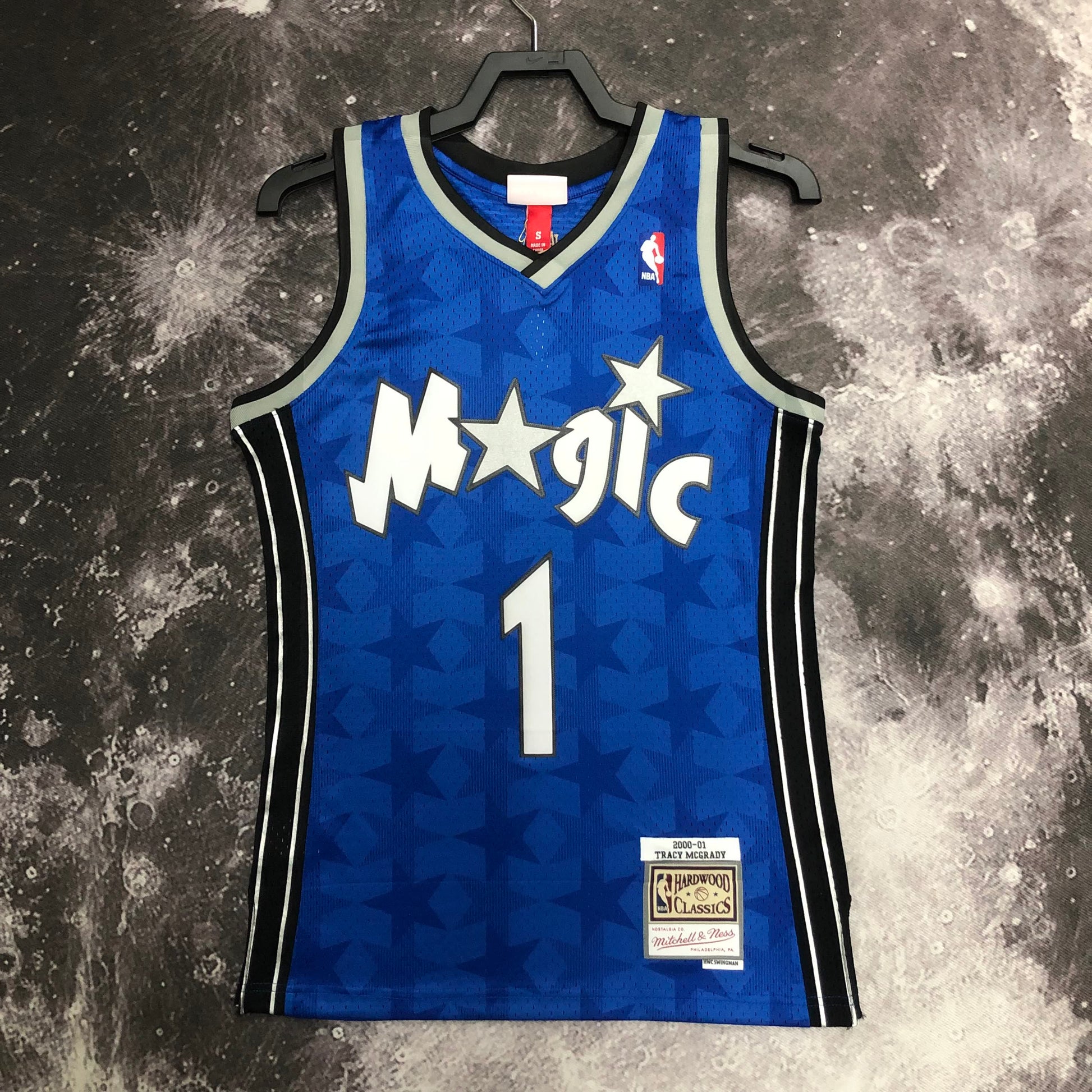 MN Heat Pressed Vintage Jersey: SW Magic 00/01 Season Dark Star 1 McGrady