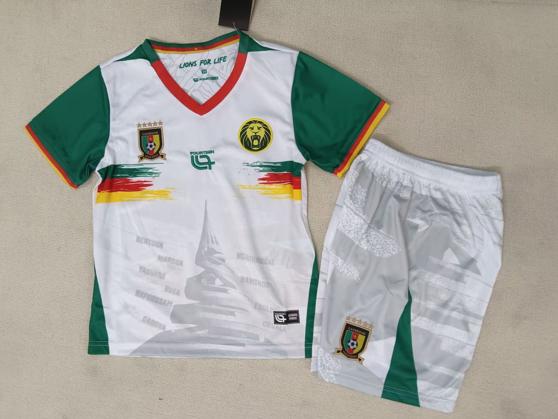 25/26 Kids Cameroon 2nd away game Size 16~28