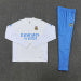 /26 Real Madrid White Match Light Blue Half Pull Training Suit (Adults&amp;Kids)9
