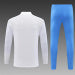 /26 Real Madrid White Match Light Blue Half Pull Training Suit (Adults&amp;Kids)9