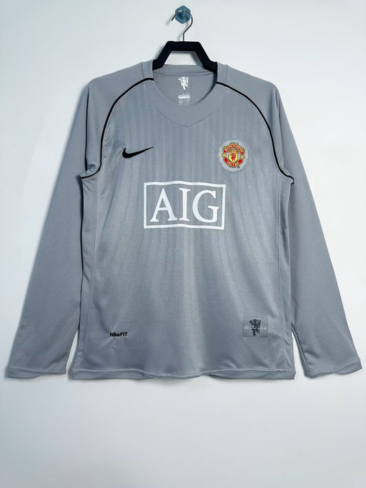 Retro 2007/08 Manchester United goalkeeper grey long sleeved S-XXL