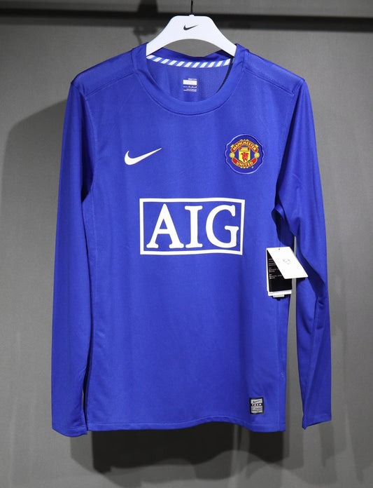 Retro 2008/09 Manchester United Second away Long Sleeve Player Edition S-3XL
