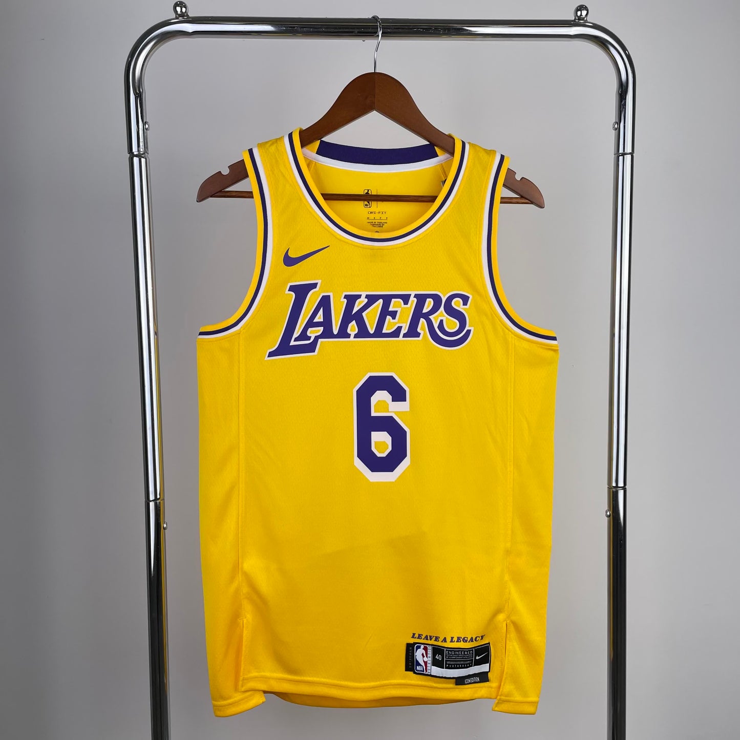 23 Season Lakers Round Neck Yellow 6 # James