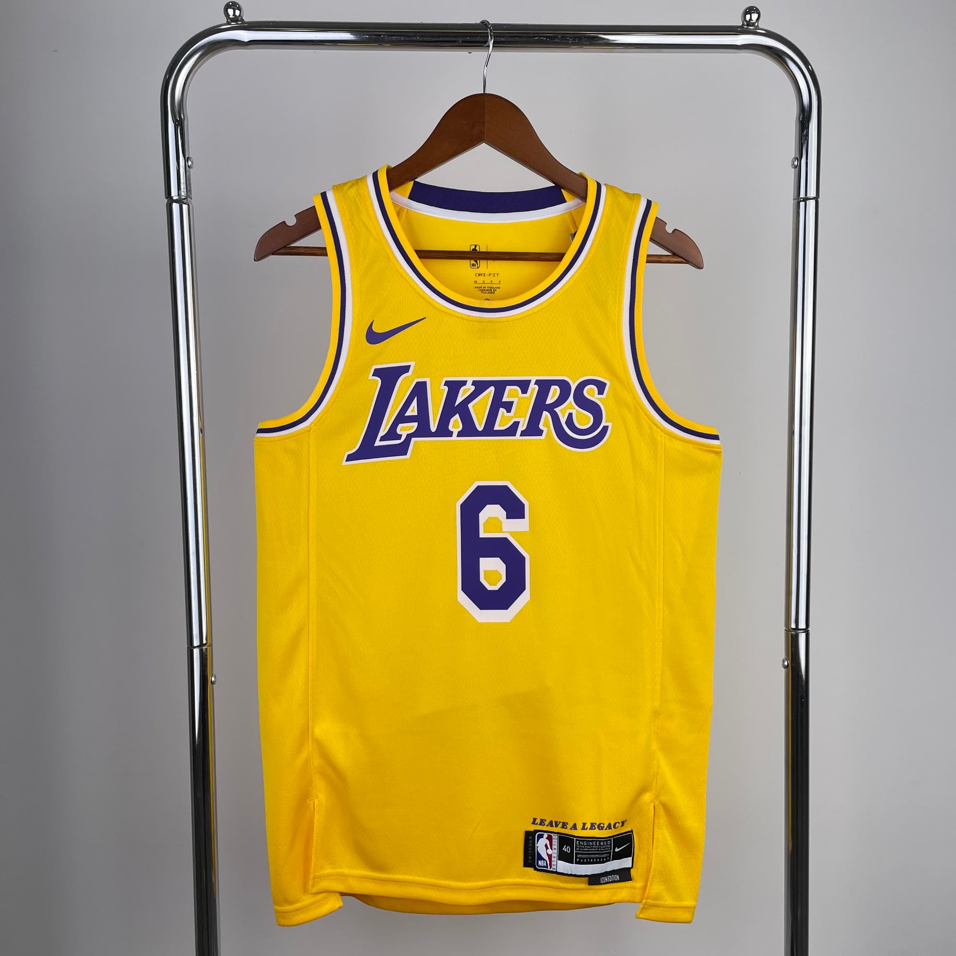 23 Season Lakers Round Neck Yellow 6 # James