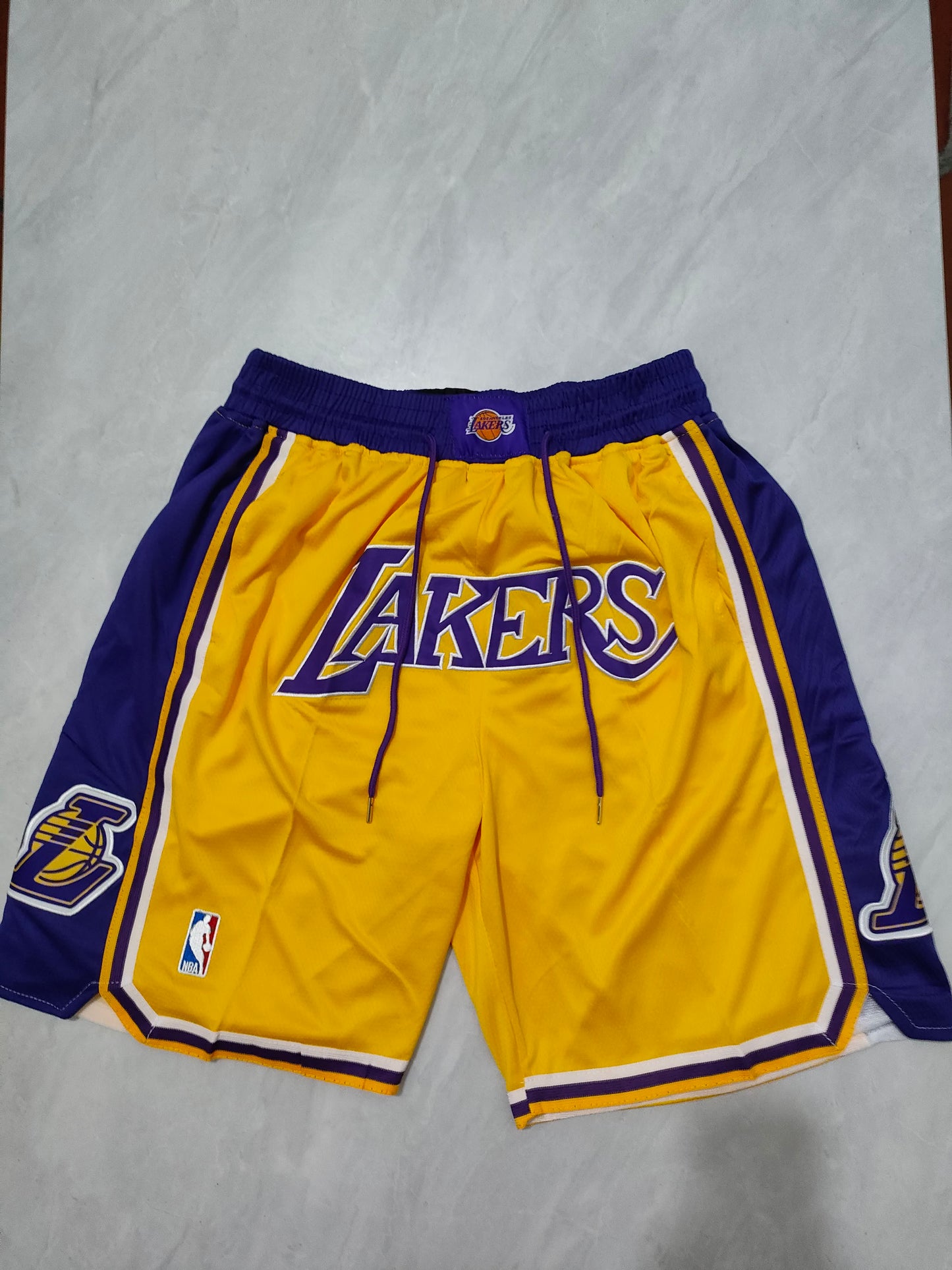 NBA Lakers Yellow Regular Pocket Shorts