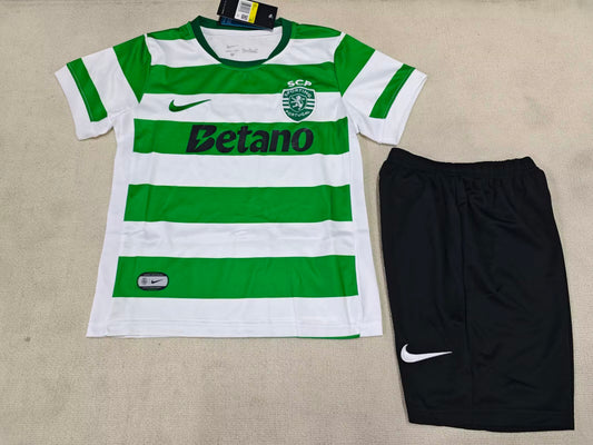 25/26 Kids Sporting Lisbon Home Size 16~28