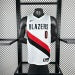 season Portland Trail Blazers home white 0 # Lillard NBA jersey S-XXL6