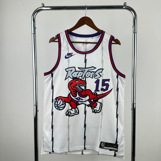 26th season Raptors retro white 15 # Carter S-XXL
