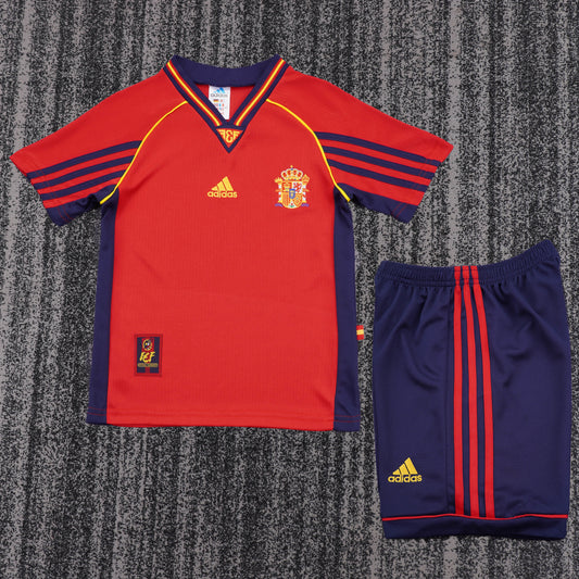 Retro Kids 1998 Spain home football shirt&amp;Size16-28