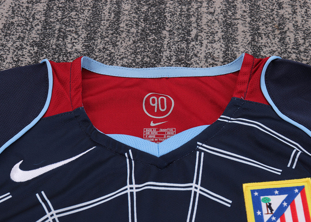 Retro Kids 2004/05 Atletico Madrid away long sleeved&amp;Size16~285