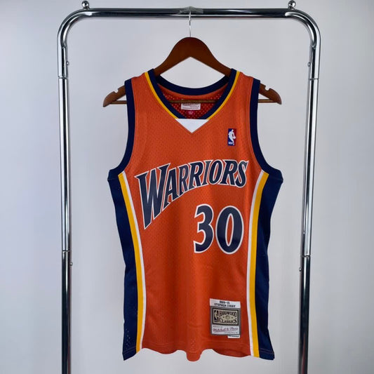 MN Heat Pressed Vintage Jersey: SW Warriors 09/10 Rookie Orange 30# Curry
