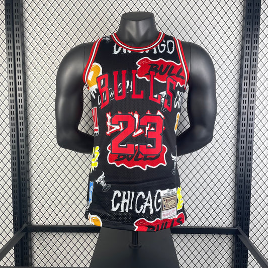 MN Heat Pressed Vintage Jersey: SW Bulls 97/98 Season Graffiti 23 # Jordan