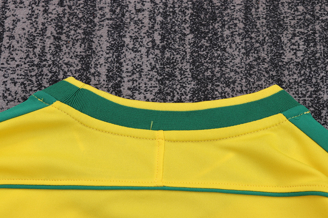 Retro Kids 1998 Brazil Home Long sleeved Football Shirt&amp;Size16-287